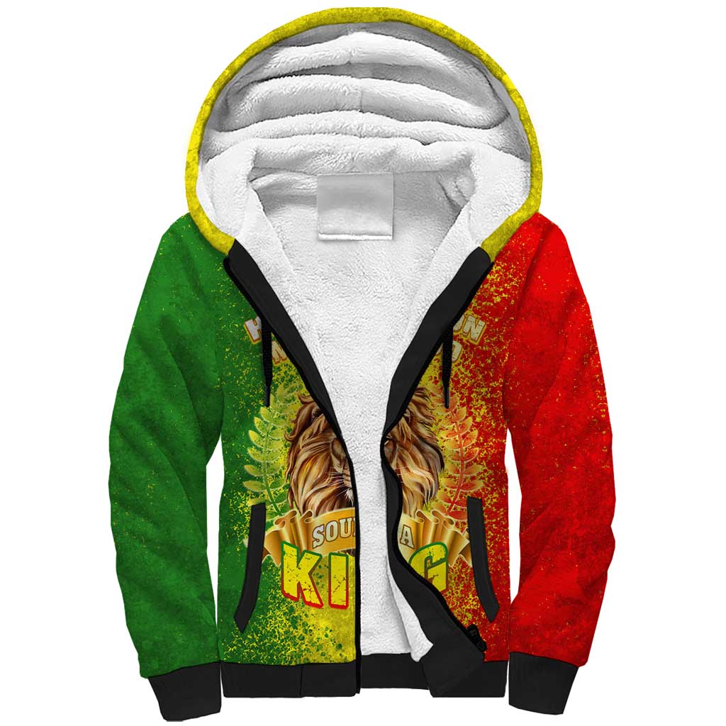 King's African Spirit Sherpa Hoodie Heart of A Lion