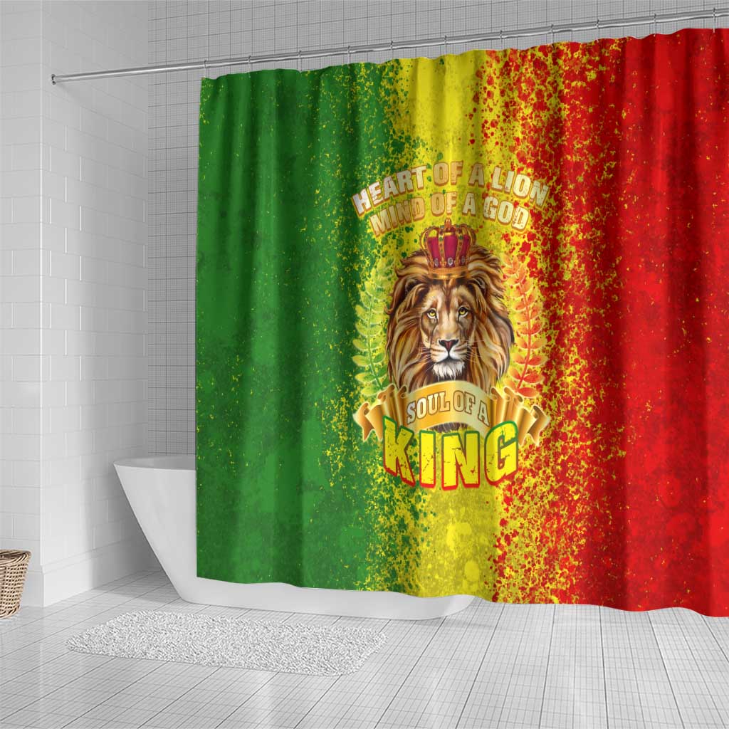 King's African Spirit Shower Curtain Heart of A Lion