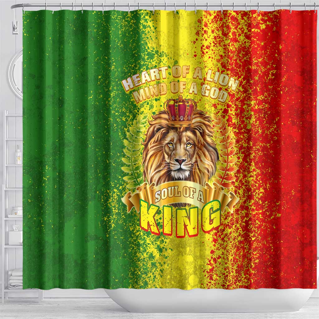 King's African Spirit Shower Curtain Heart of A Lion