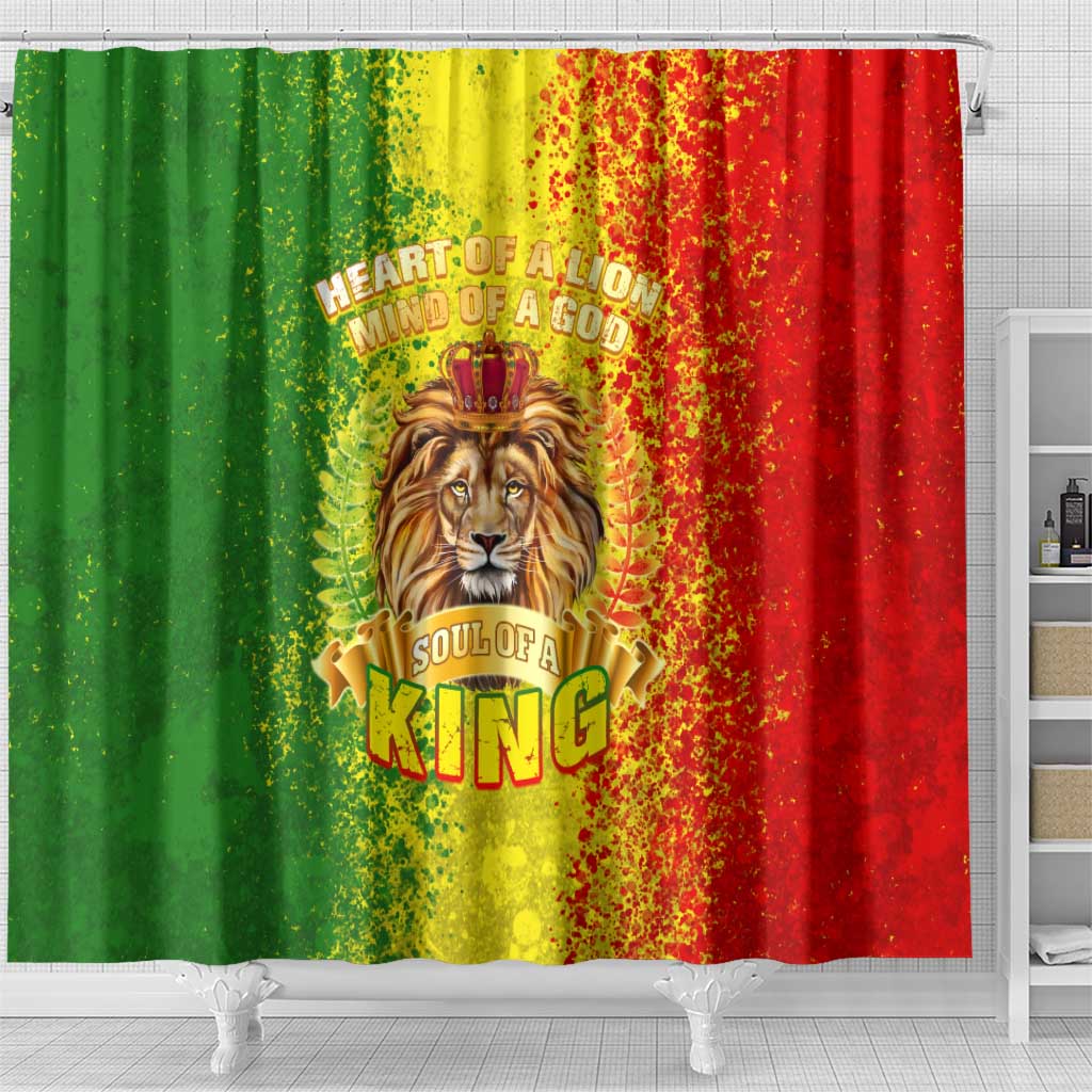 King's African Spirit Shower Curtain Heart of A Lion
