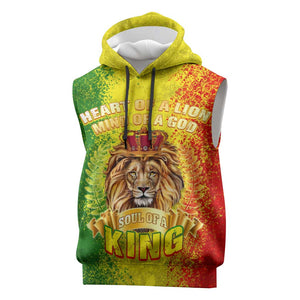 King's African Spirit Sleeveless Hoodie Heart of A Lion - African Pride