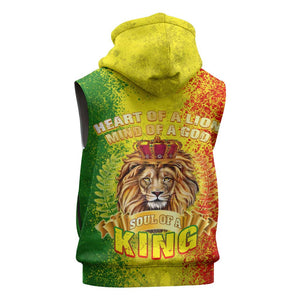 King's African Spirit Sleeveless Hoodie Heart of A Lion - African Pride