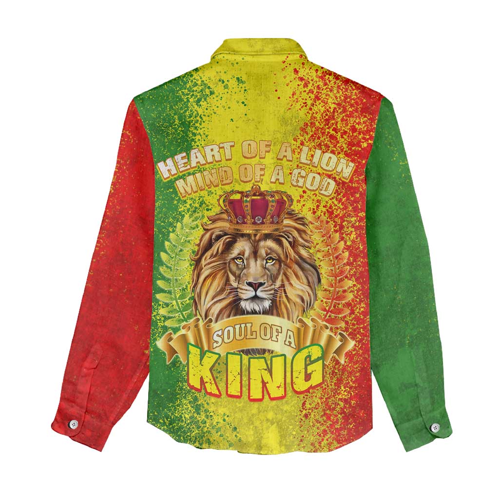 King's African Spirit Women Casual Shirt Heart of A Lion DT02