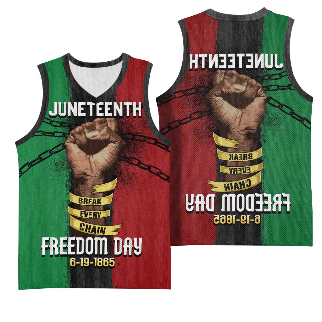 Juneteenth Freedom Day Basketball Jersey Black Pride Month - African Pride
