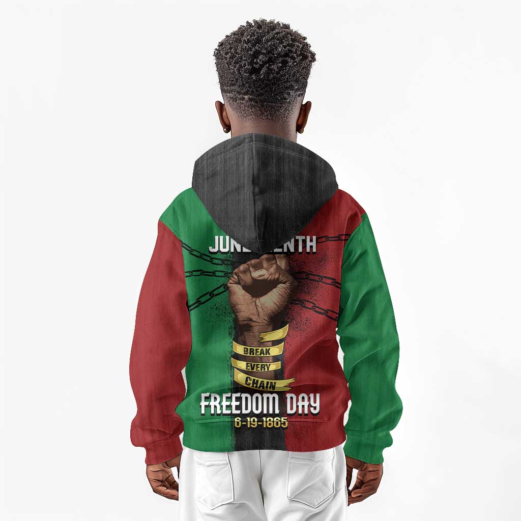 Juneteenth Freedom Day Kid Hoodie Black Pride Month
