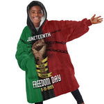 Juneteenth Freedom Day KId Wearable Blanket Hoodie Black Pride Month