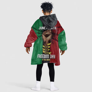 Juneteenth Freedom Day KId Wearable Blanket Hoodie Black Pride Month