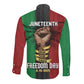 Juneteenth Freedom Day Long Sleeve Button Shirt Black Pride Month