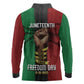 Juneteenth Freedom Day Long Sleeve Polo Shirt Black Pride Month