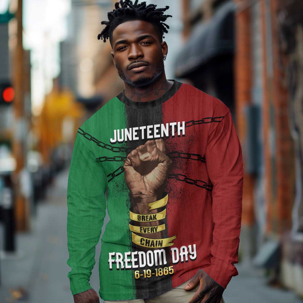 Juneteenth Freedom Day Long Sleeve Shirt Black Pride Month DT02