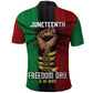 Juneteenth Freedom Day Polo Shirt Black Pride Month