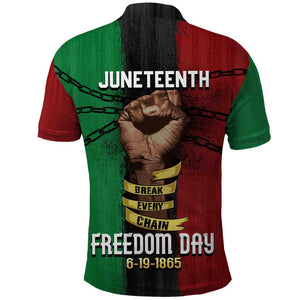 Juneteenth Freedom Day Polo Shirt Black Pride Month