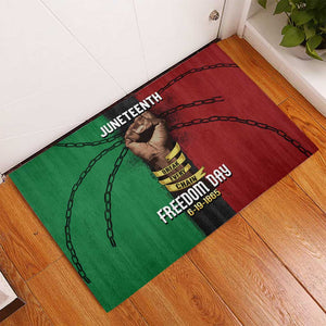 Juneteenth Freedom Day Rubber Doormat Black Pride Month