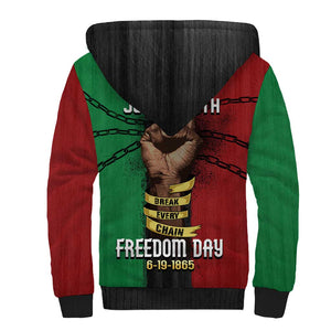 Juneteenth Freedom Day Sherpa Hoodie Black Pride Month