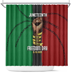 Juneteenth Freedom Day Shower Curtain Black Pride Month