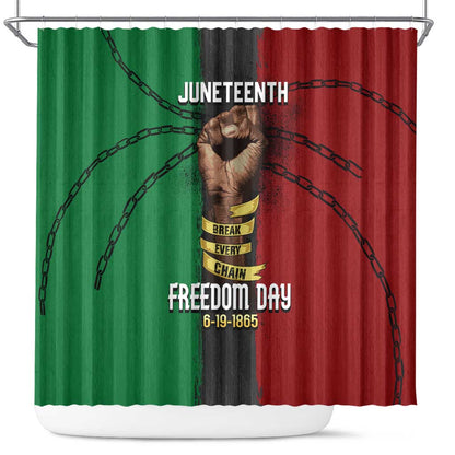 Juneteenth Freedom Day Shower Curtain Black Pride Month