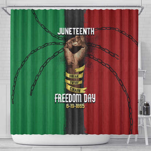 Juneteenth Freedom Day Shower Curtain Black Pride Month