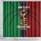 Juneteenth Freedom Day Shower Curtain Black Pride Month