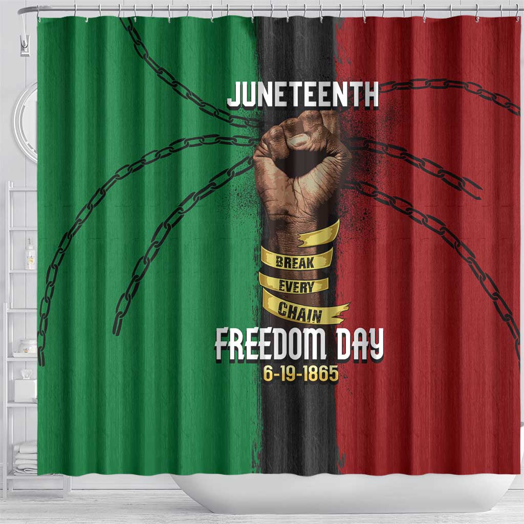 Juneteenth Freedom Day Shower Curtain Black Pride Month