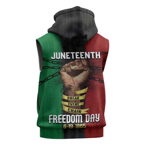 Juneteenth Freedom Day Sleeveless Hoodie Black Pride Month - African Pride