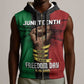 Juneteenth Freedom Day Sleeveless Zip Hoodie Black Pride Month - African Pride
