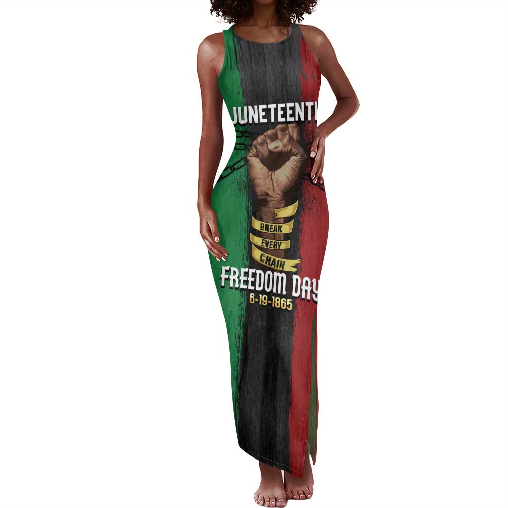 Juneteenth Freedom Day Tank Maxi Dress Black Pride Month