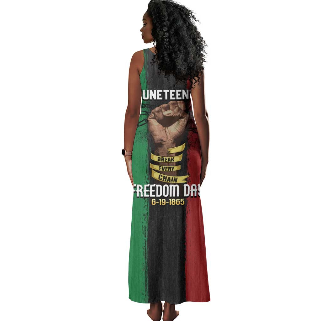 Juneteenth Freedom Day Tank Maxi Dress Black Pride Month