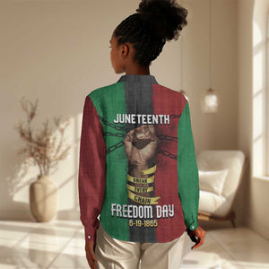 Juneteenth Freedom Day Women Casual Shirt Black Pride Month DT02
