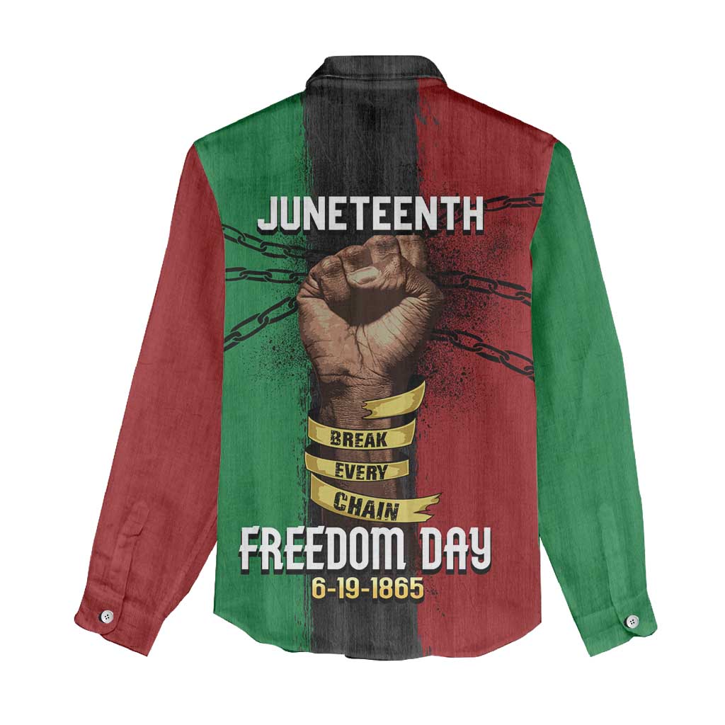 Juneteenth Freedom Day Women Casual Shirt Black Pride Month DT02