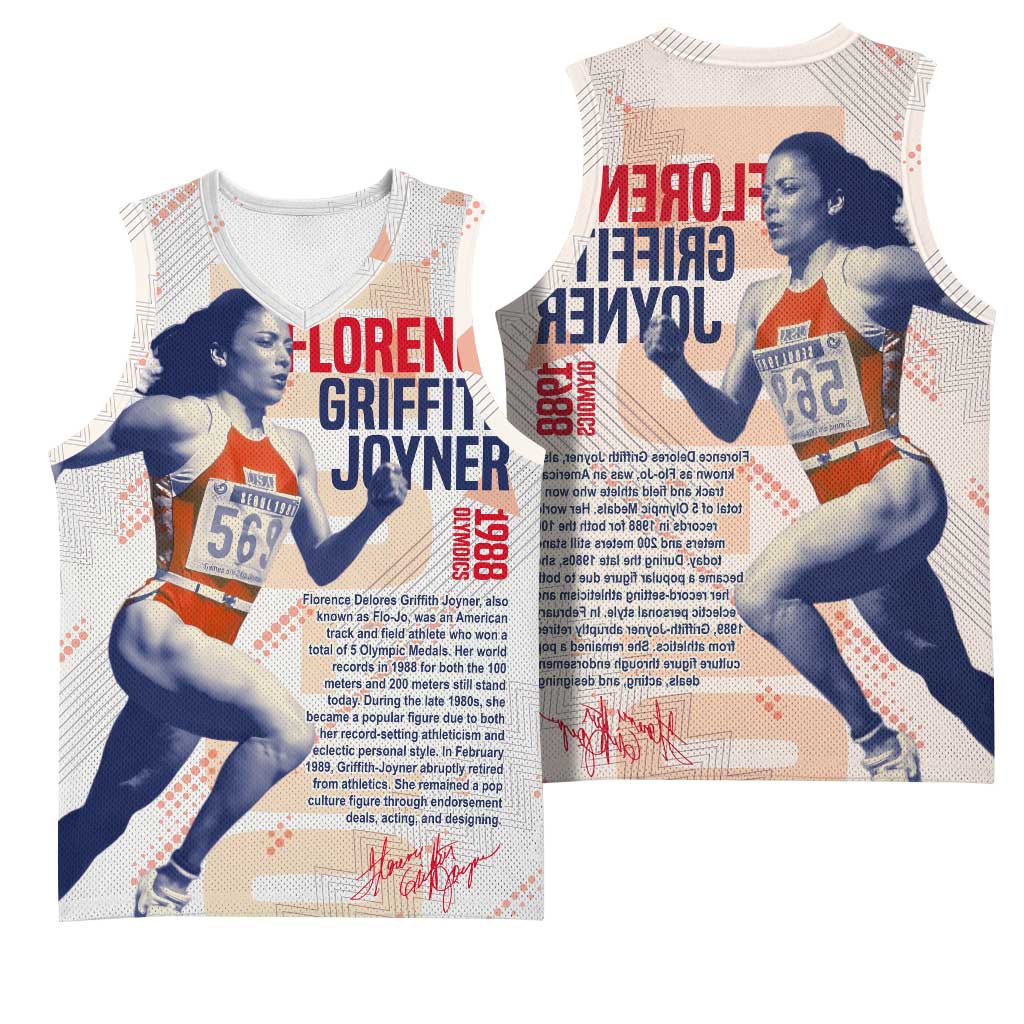 The Phenomenal Woman Flo-Jo Basketball Jersey 1988 Olympic - African Pride