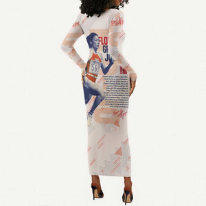 The Phenomenal Woman Flo-Jo Long Sleeve Bodycon Dress 1988 Olympic DT02