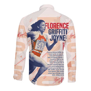 The Phenomenal Woman Flo-Jo Long Sleeve Button Shirt 1988 Olympic