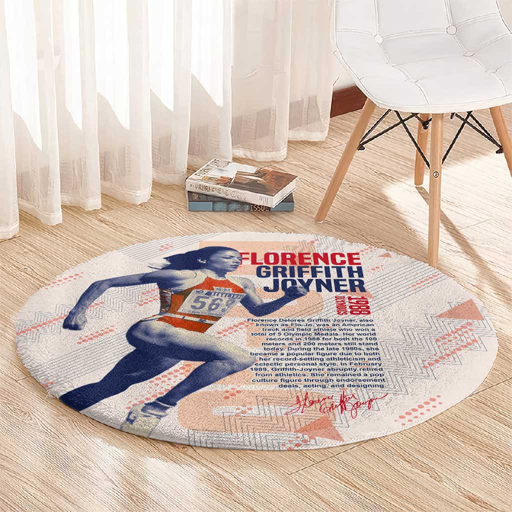 The Phenomenal Woman Flo-Jo Round Carpet 1988 Olympic
