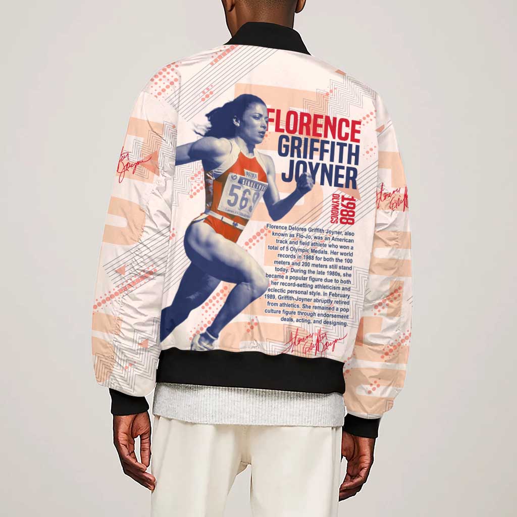 The Phenomenal Woman Flo-Jo Sleeve Zip Bomber Jacket 1988 Olympic