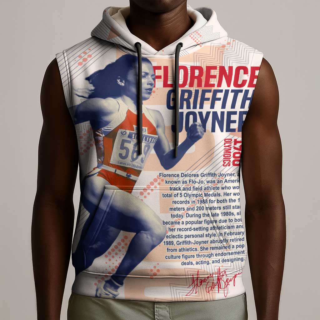 The Phenomenal Woman Flo-Jo Sleeveless Hoodie 1988 Olympic - African Pride