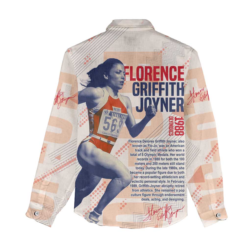 The Phenomenal Woman Flo-Jo Women Casual Shirt 1988 Olympic DT02