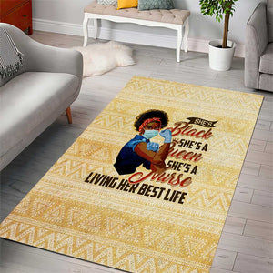 Afro Nurses Area Rug Black Queen African