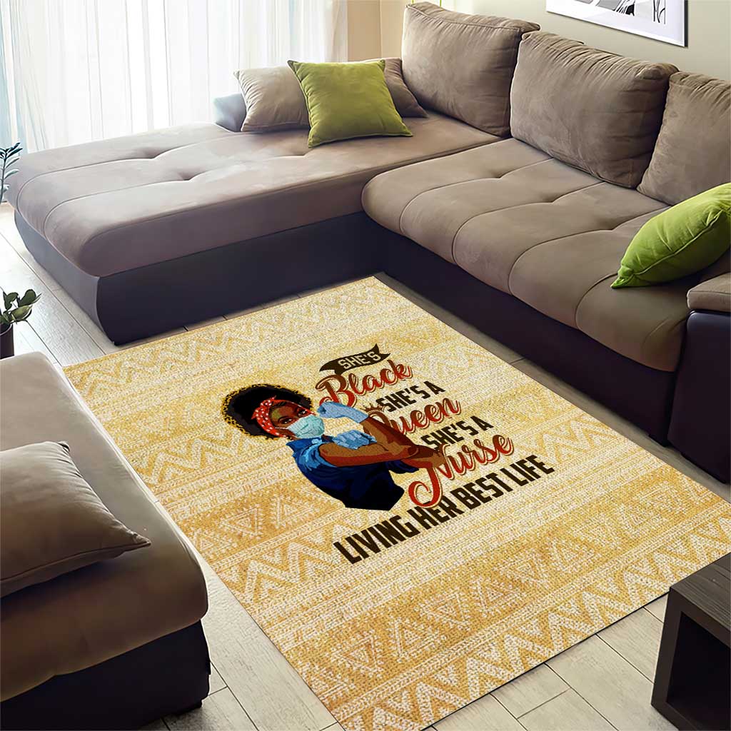 Afro Nurses Area Rug Black Queen African