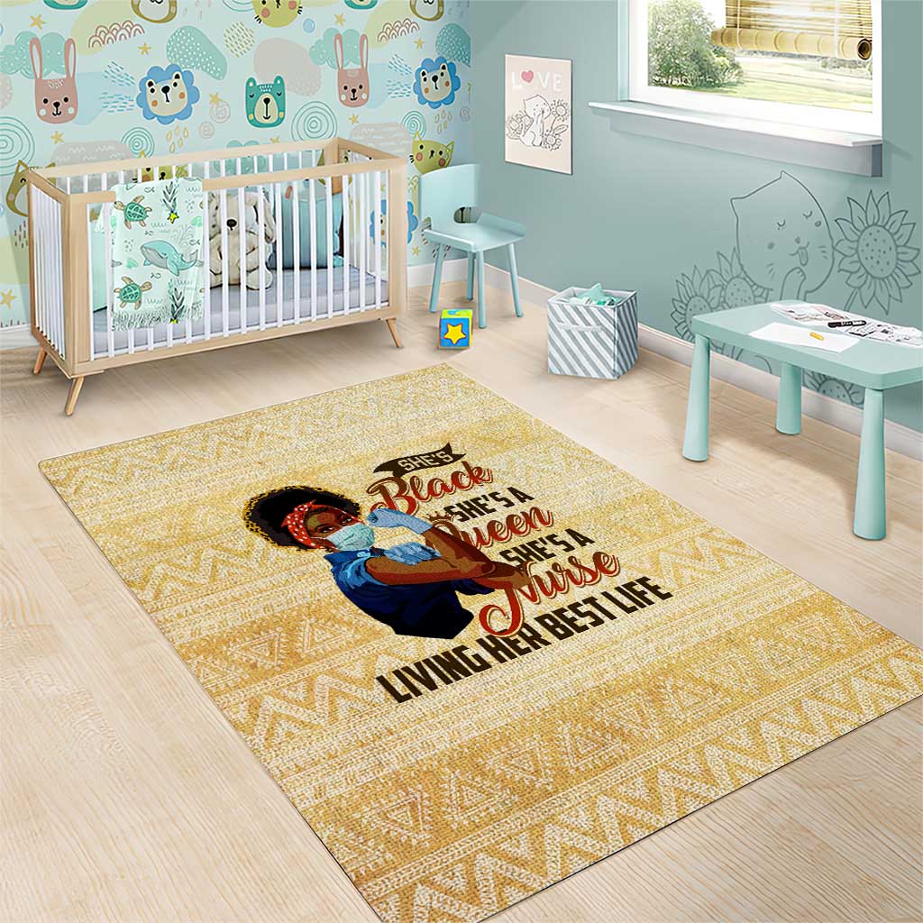 Afro Nurses Area Rug Black Queen African