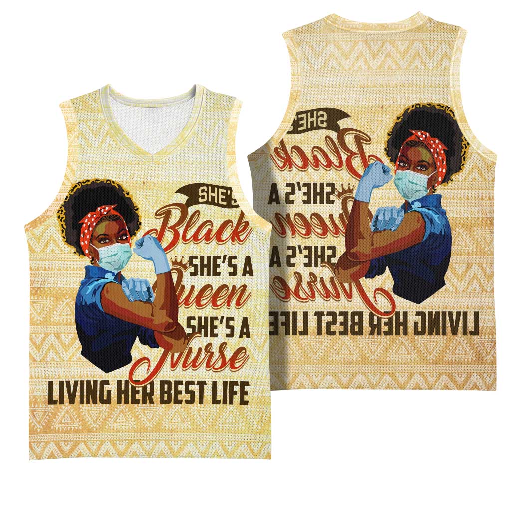 Afro Nurses Basketball Jersey Black Queen African - African Pride