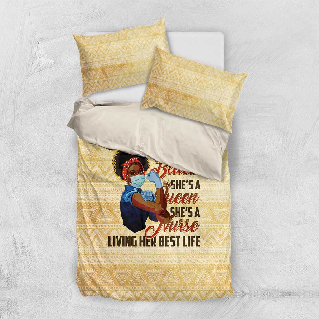 Afro Nurses Bedding Set Black Queen African