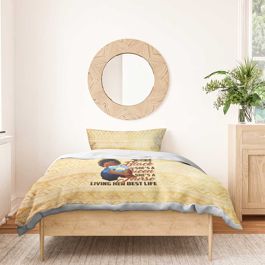 Afro Nurses Bedding Set Black Queen African