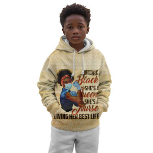 Afro Nurses Kid Hoodie Black Queen African