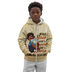 Afro Nurses Kid Hoodie Black Queen African