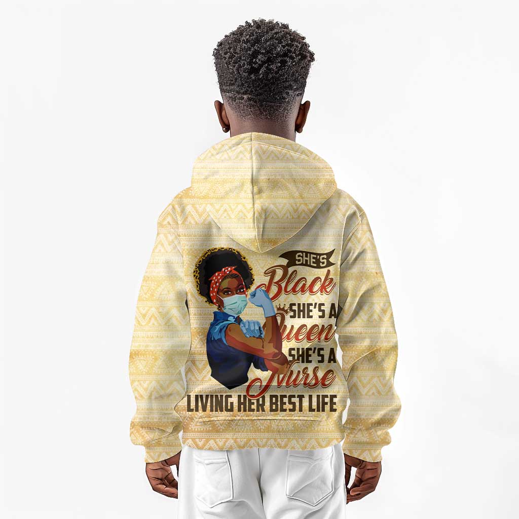 Afro Nurses Kid Hoodie Black Queen African
