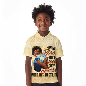 Afro Nurses Kid Polo Shirt Black Queen African