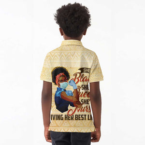 Afro Nurses Kid Polo Shirt Black Queen African