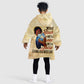Afro Nurses KId Wearable Blanket Hoodie Black Queen African