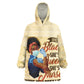 Afro Nurses KId Wearable Blanket Hoodie Black Queen African