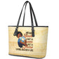 Afro Nurses Leather Tote Bag Black Queen African